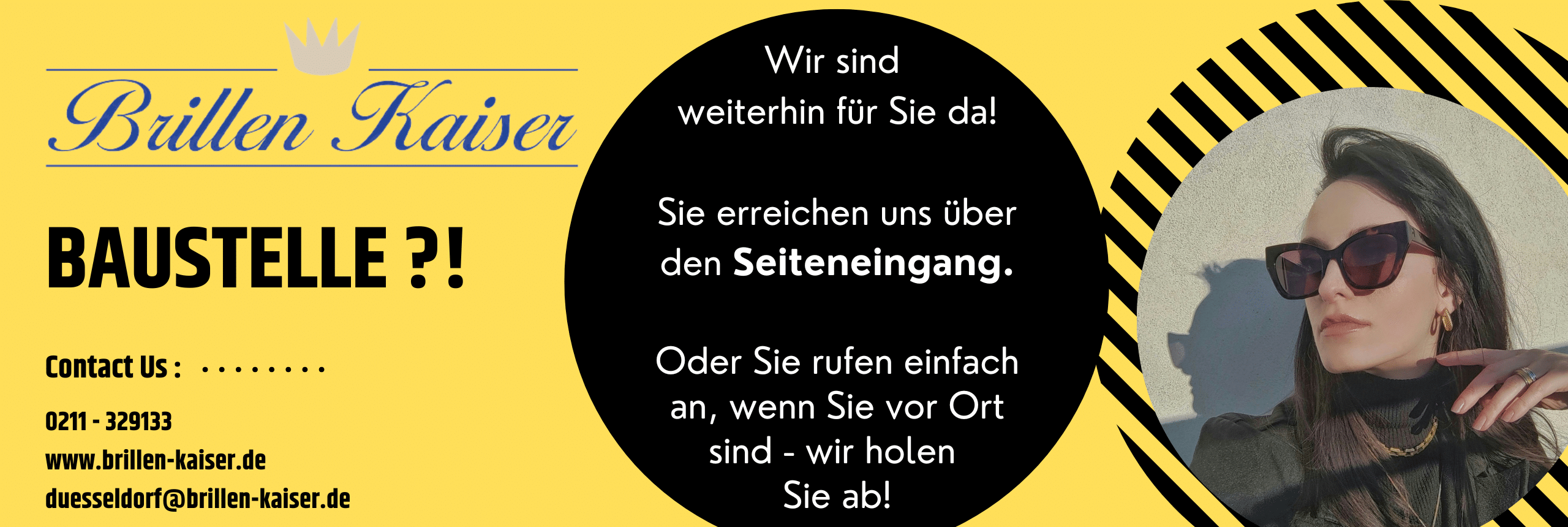 Baustelle vor dem Eingang in Düsseldorf