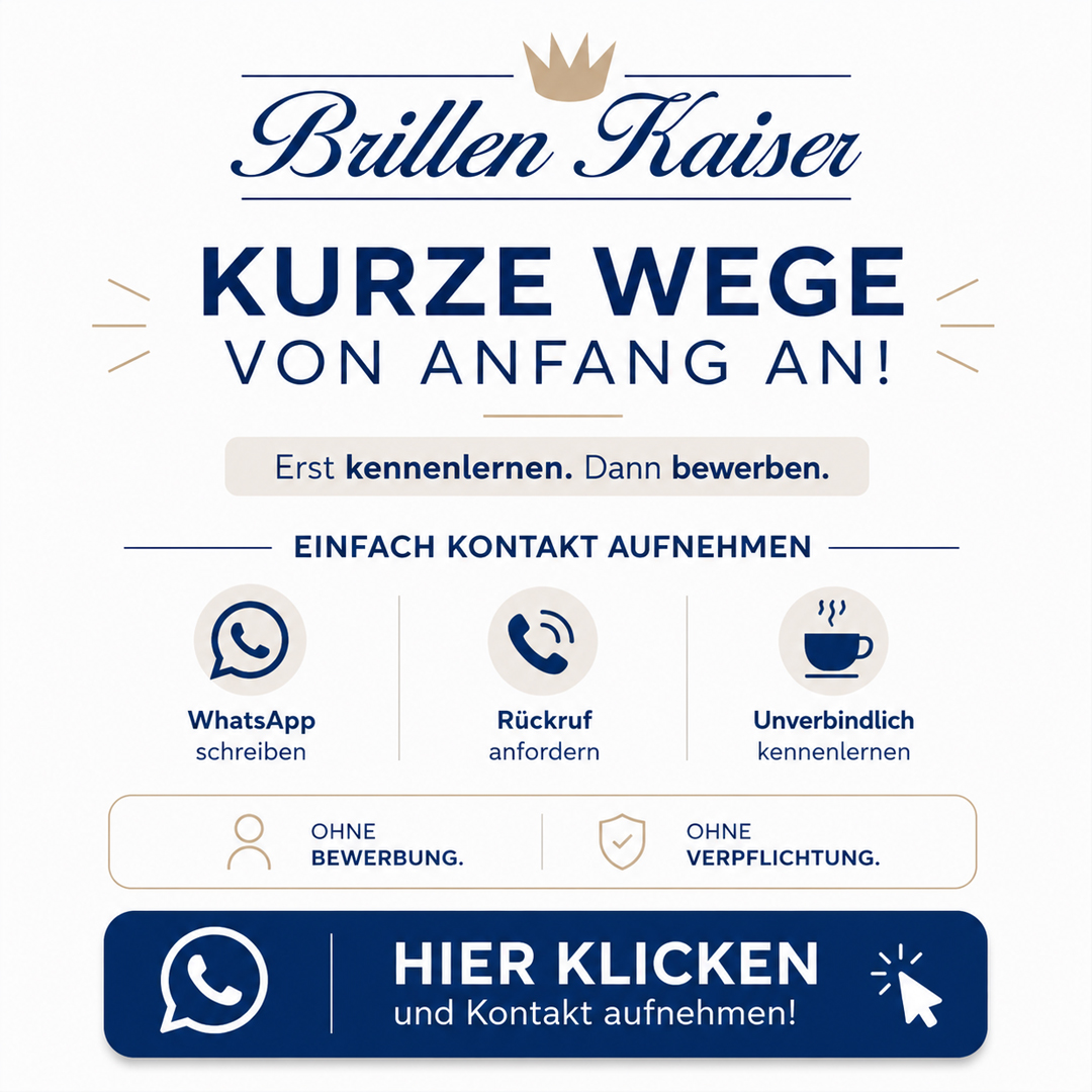 Kontaktaufnahme WhatsApp Optikerjobs Brillen Kaiser WhatsApp